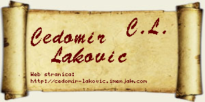 Čedomir Laković vizit kartica